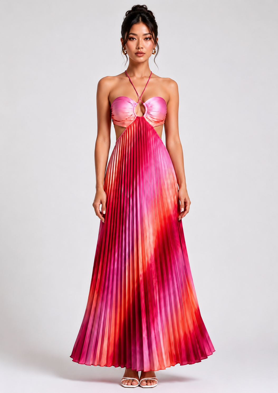 Golden Hour Pleated Maxi Dress