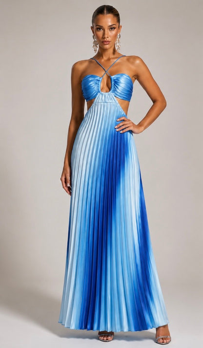 Golden Hour Pleated Maxi Dress