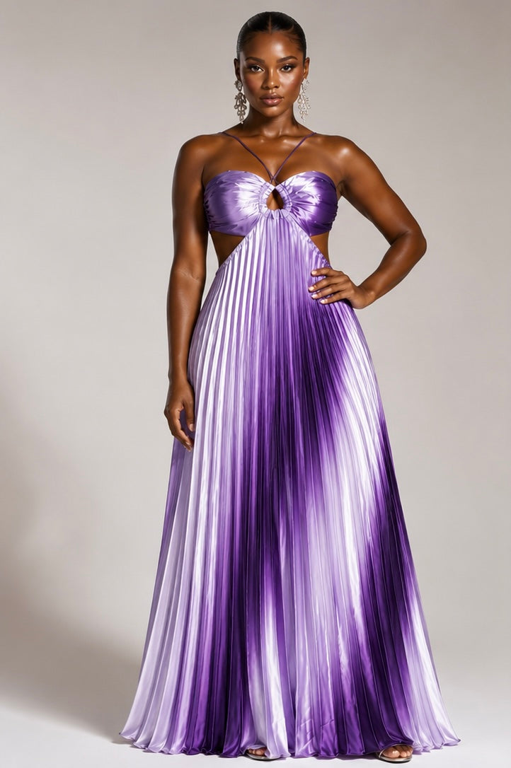 Golden Hour Pleated Maxi Dress