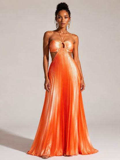 Golden Hour Pleated Maxi Dress