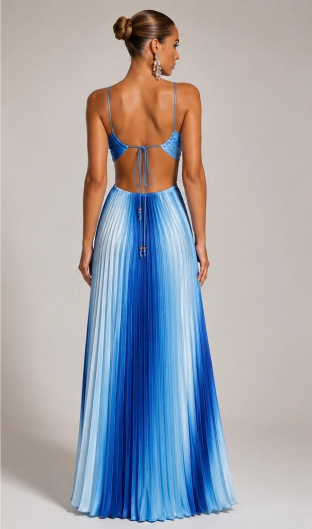 Golden Hour Pleated Maxi Dress